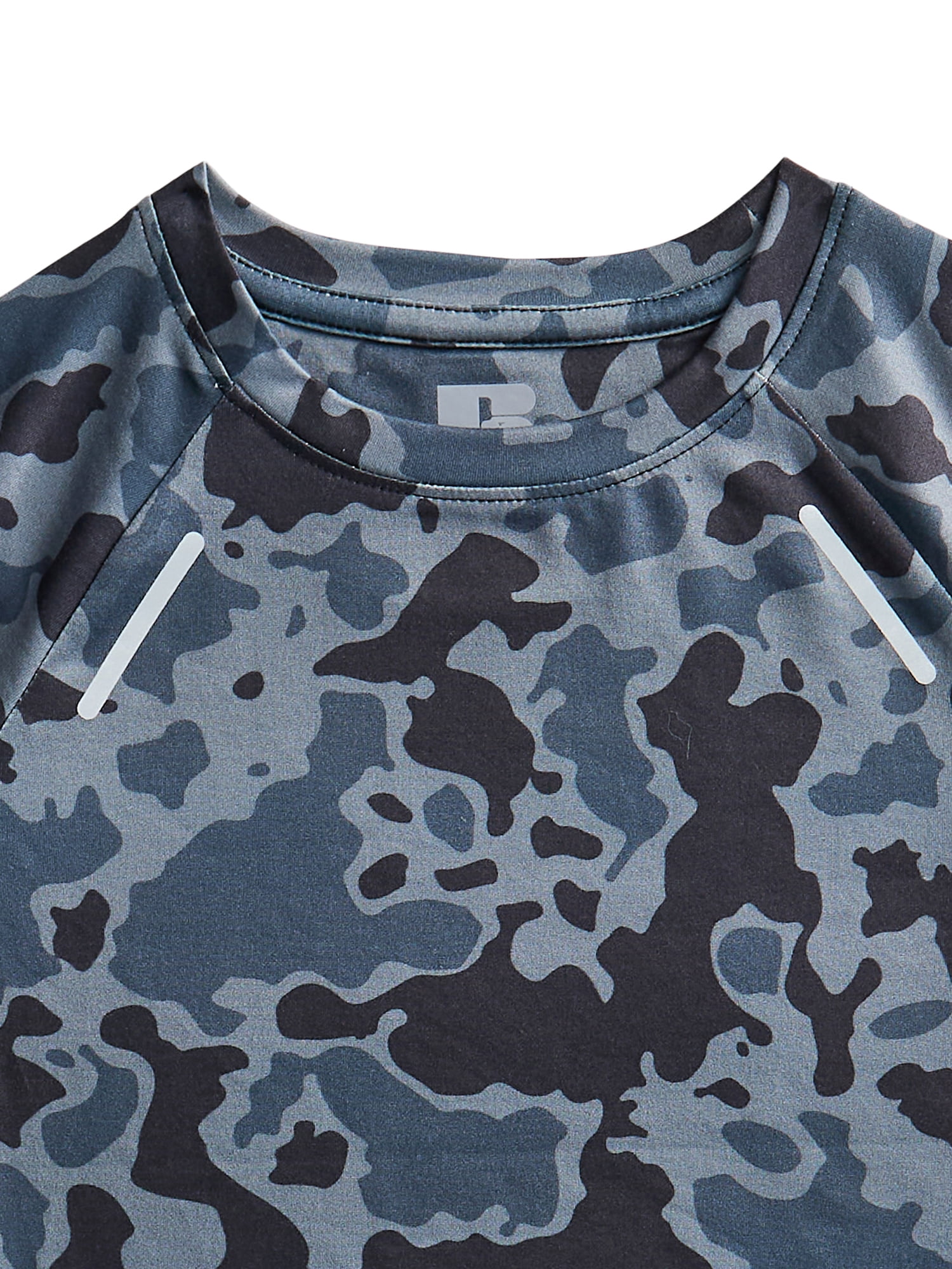 Russell Athletic Boys Runner Tech Short Sleeve T-Shirt, 4-Pack, Sizes 4-18 & Husky