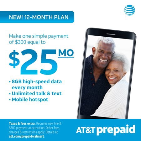 AT&T Samsung Galaxy A01 16GB, Black - Prepaid Smartphone