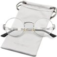 thumbnail image 1 of Gafas de Sol AIEYEZO Redondas Steampunk Metal Plateado/Transparente, 1 of 7