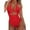 *Red, variant on Pxiakgy one piece swimsuit women Women'ssolid Swimsuit Slimming High Cut Bathing Suit Bikini Swimwear womens one piece swimsuits Army Green + L