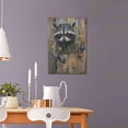 thumbnail image 5 of 16x24 inch Raccoon And Flowers Canvas Hanging Picture,Family Children'S Room,Bedroom,Yard Garden,Door Wall Decor Posters & Prints,Classic Raccoon And Flowers Modern Style Canvas Painting Gift, 5 of 6