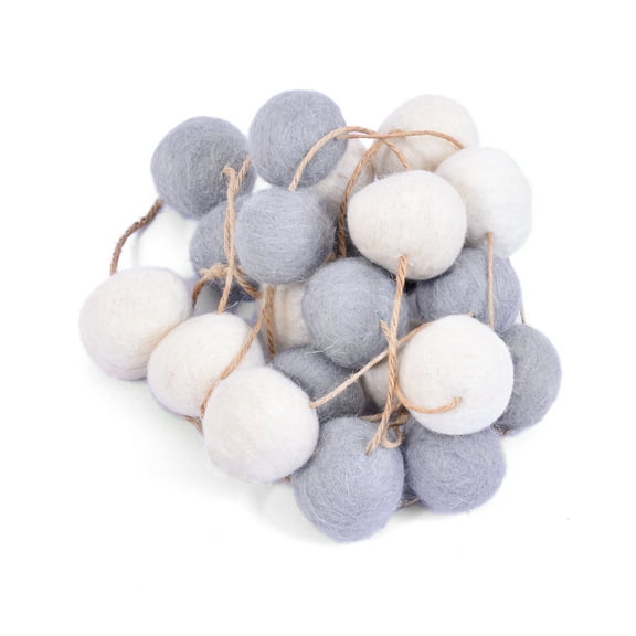 De Kulture Works New Zealand Premium Colorful Wool Felt Large POM POM Garland 96 Inches