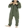 thumbnail image 1 of Solid Color Men‘s Hooded Jumpsuits Tracksuit Sweatshirts Rompers, 1 of 9