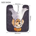 thumbnail image 5 of Yayeee Bath Rugs for Bathroom Floor Set of 2 Non Slip Fluffy Soft Absorbent Mat, Yellow Halloween Dog, 5 of 7