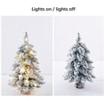 thumbnail image 2 of Amdohai 1 Prelit Tabletop Christmas Tree Snow Flocked Christmas Tree with Led Lights Wood Base Mini Xmas Pine Tree for Table Desk Home Christmas Decor, 2 of 8