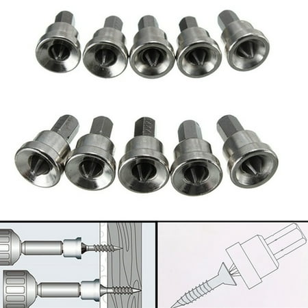 

10pcs Plasterboard Screws Locating Screwdriver Bits PH2 Hex Shank Drywall Dimpler Bits Drilling Bits Set