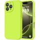 thumbnail image 1 of Funda de Silicona Premium, Forro de Microfibra Suave, para iPhone 16 Pro de 6.3 Pulgadas, Verde Fluorescente, 1 of 7
