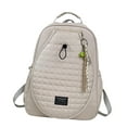 thumbnail image 2 of Bolsa de tenis acolchada, mochila organizadora de tenis, portátil, 33 x 15 x 44 cm, con hombros acolchados. beige con colgante, 2 of 9
