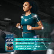 Vega - Protein & Greens Plant-Based Protein Powder, Chocolate, Gluten-Free, 20g Protein, 25 Servings (28.7oz)