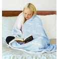 thumbnail image 2 of Compassion Blanket - Strength Courage Super Soft Warm Hugs, Get Well Gift Blanket Plush Healing Thoughts Positive Energy Love & Hope with Fluffy Comfort (50"x 65" Light Blue), 2 of 4