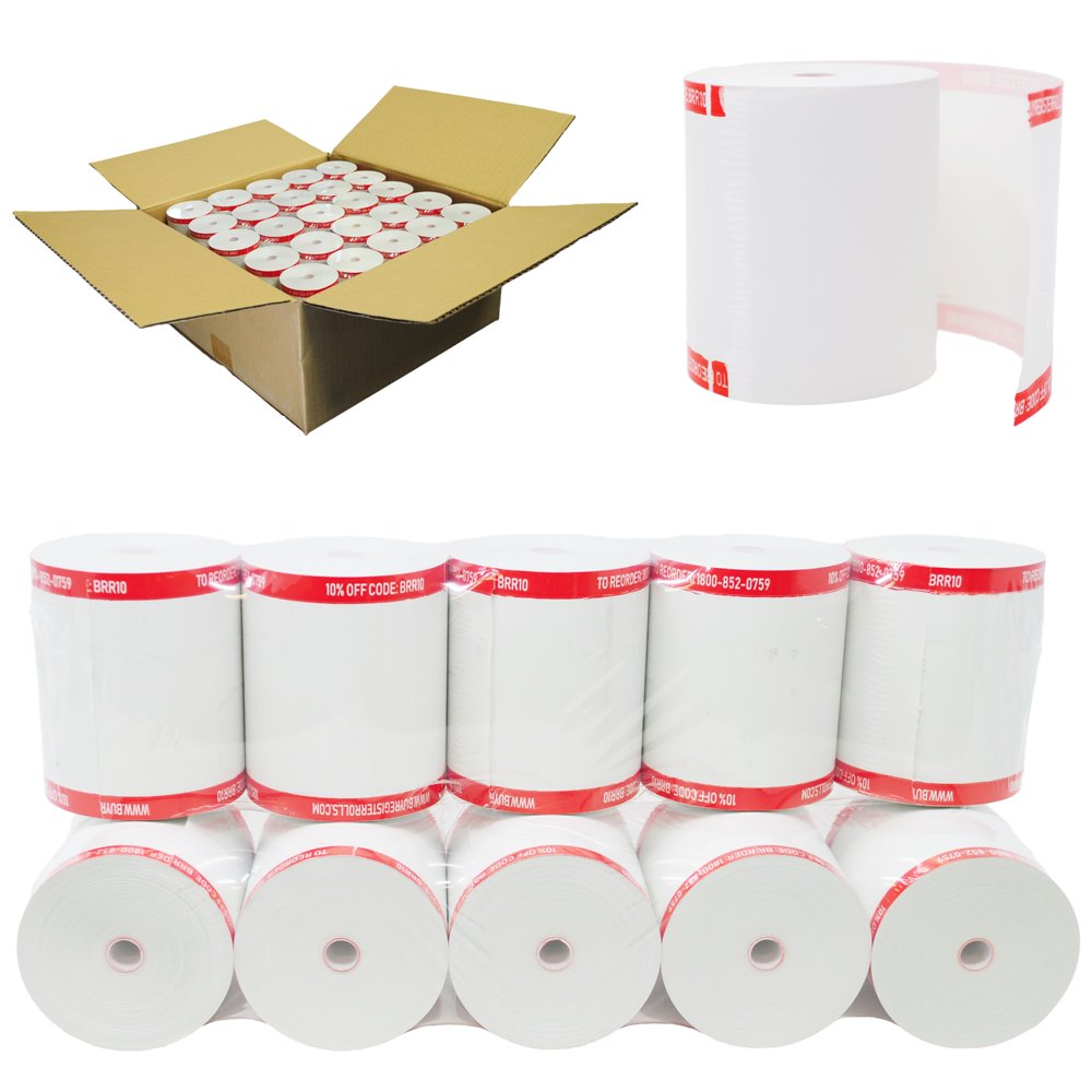Coreless Direct Thermal Printing Thermal Paper Rolls, 3 1/8" x 230 ft