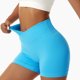 thumbnail image 1 of Pantalones cortos de entrenamiento de cintura alta para mujer, pantalones cortos de Yoga atléticos sin costuras, elásticos, transpirables, de Color puro, 1 of 5