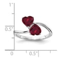thumbnail image 3 of Auriga Fine Jewelry 14K White Gold 5mm Heart Created Ruby Ring for Women Size 6, 3 of 3