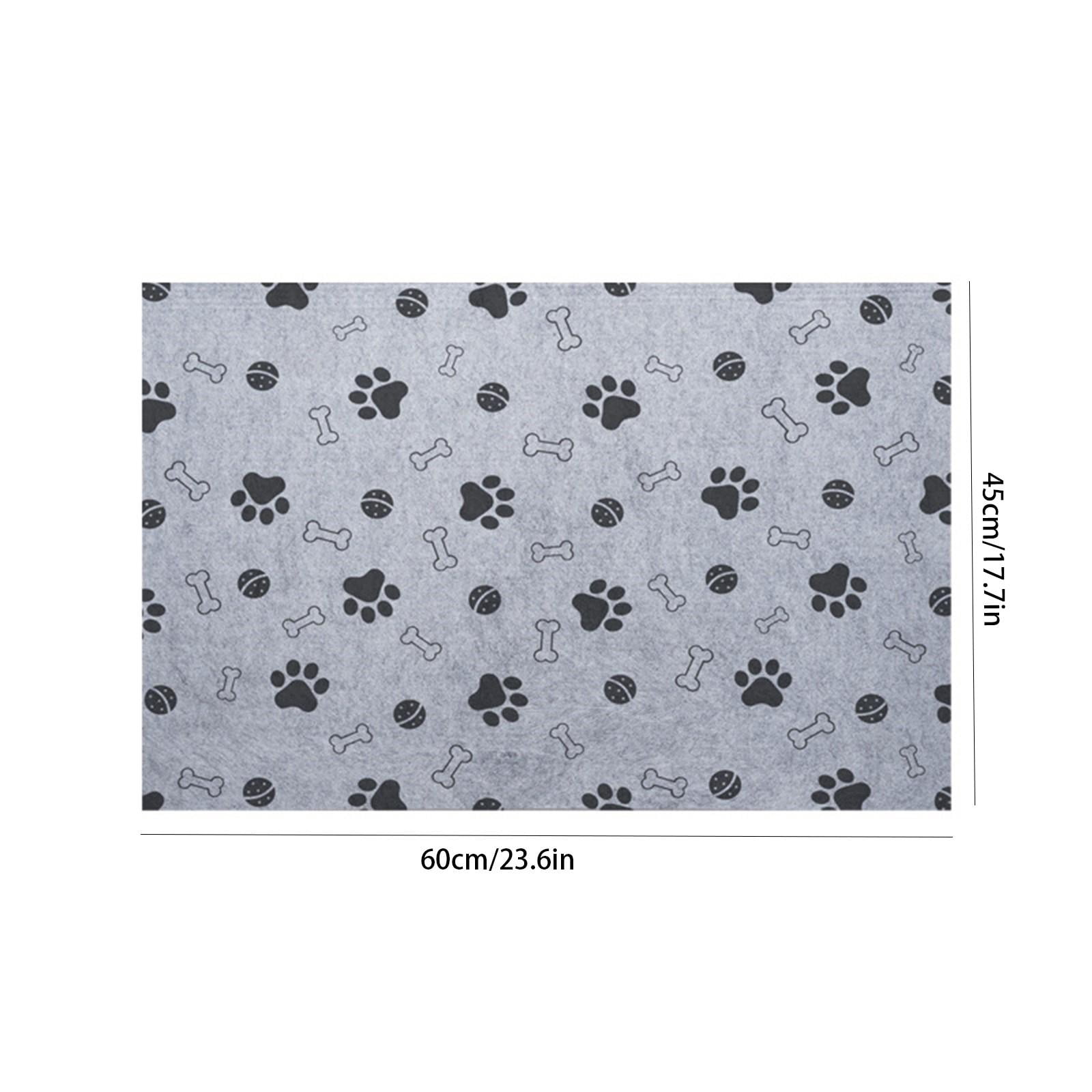 Pet Mat for Dogs - Waterproof, Durable, Thick & Warm, Washable with Paw Print Design - 18x24 Inch for Indoor, Outdoor, Crate, Bed, Travel