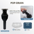 thumbnail image 5 of ANDY STAR Bathroom Faucet 3 Hole, Brushed Nickel 8 inch Widespread Bathroom Faucet with Pop Up Drain and 360° Swivel Spout, 2 Handle Vanity Rv Bathroom Sink Faucet with cUPC Supply Lines, 5 of 8