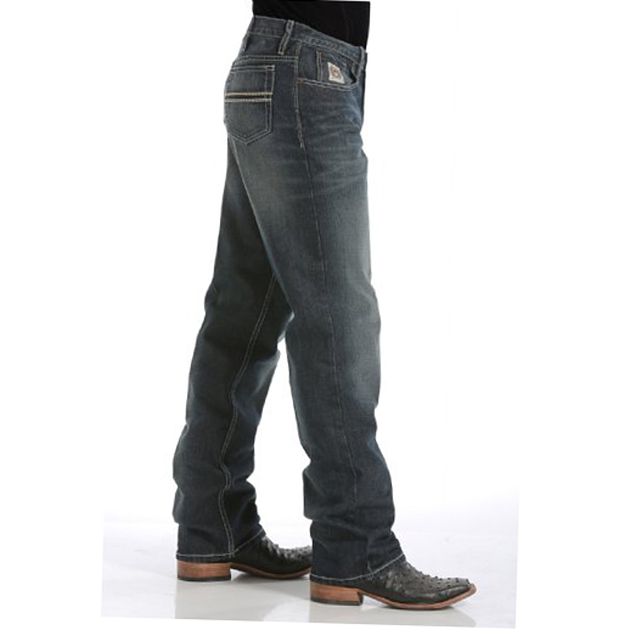 Cinch Men's White Label Relaxed Fit Mid Rise Jeans Tall Dark Stone 42W x 30L  US - image 3 of 3
