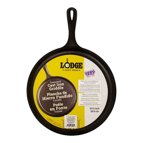 Plancha Lodge de Hierro Fundido 26.6 cm Negro