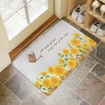 thumbnail image 4 of Sunflower Flowers on White Background (2) Door Mat 30 X 17 Inch Welcome Doormat Indoor Outdoor Entrance Floor Mat Non Slip Spring Summer Decor Rubber Mats, 4 of 6