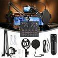 thumbnail image 2 of Podcast Microphone Bundle, Microphone Kit with Sound Card, Studio Equipment for YouTube TikTok Live Streaming Vlog, Broadcast Recording Studio Equipment Bundle, 2 of 8