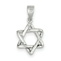 Sterling Silver 3-D Star of David Pendant