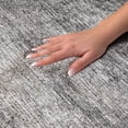 thumbnail image 3 of Addison Rugs Dream Shag Premium Machine Washable Transitional Horizontal Bars Gray Rectangle Rug, 3' x 5', 3 of 8