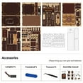 thumbnail image 6 of DIY Christmas Book Nook Miniature Kit Wood Bookends Building Model 3D Wooden Puzzle LED Bookend Model, 6 of 7