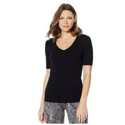 Yummie BLACK V-Neck Shaping Cooling Tee, Size USL/XL