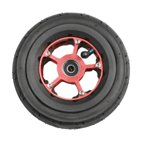 Neumático de scooter eléctrico fácil de instalar hombres resistentes para mujeres reparaciones de piezas de reparación accesorios a prueba de golpes Rueda frontal roja
