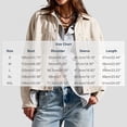 thumbnail image 3 of vdgthytj Jackets for Women Snap Button Lapel Collar Long Sleeve Cropped Fashion Fall Casual Outerwear with Chest Pockets(X-Large,White), 3 of 9