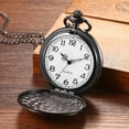 thumbnail image 4 of Set of 2 Classic Retro Pocket Watch with Chain for Men and Women, Arabic Numerals Scale Quartz Pocket Watch, 4 of 7
