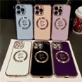 thumbnail image 2 of For iPhone 15 Pro Max Luxury Magsafe Magnetic Flowers Plating Frame Phone Case For iPhone 11 12 13 14 Plus Soft Protective Cover YXQ, 2 of 7