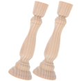 thumbnail image 1 of 2pcs Rustic Wood Candle Holders Wooden Taper Stand Decorative Desktop Candlesticks, 1 of 5