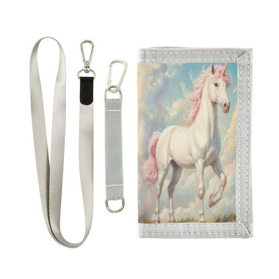 Cloth Purse Boys' Novelty Wallets Girls' Novelty Wallets Men's Wallets Women's Wallets Card Wallet Cash Wallet Student ID Bag Coin Wallet Running Unichorned Horse