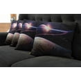 thumbnail image 2 of Ambesonne Galaxy Throw Pillow Cover 4 Pack, Massive Planets Cosmo, 24", Black Blue, 2 of 6