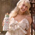 thumbnail image 6 of BOTTLE BOTTLE 32oz Insulated Water Bottle Stainless Steel Sport Water Bottle with Straw Dual-use Lid Design for Gym with Pill Box（rose red）, 6 of 7