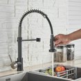 thumbnail image 2 of Zovajonia Black Brushed Nickel Kitchen Sink Faucet Pull Down Sprayer Taps Deck Mounted, 2 of 10