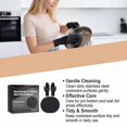 thumbnail image 3 of Steel Sponge for Stainless Steel Pans, Professional Croppable Scrubber for Heavy Duty Burnt On Stain Removal, Leaves No Scratches, Mirror Shine Restorer for Cookware, 3 of 8