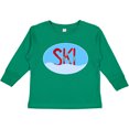 thumbnail image 3 of Inktastic Ski Red Skis and Snow in an Oval Boys or Girls Long Sleeve Toddler T-Shirt, 3 of 5
