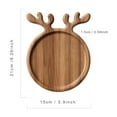 thumbnail image 2 of Serving Tray for Party1Pc Wood Tray for Fruit Snacks DessertChristmas Antler Charcuterie Platter for Home Kitchen (S 8.3x6x0.6inch), 2 of 10
