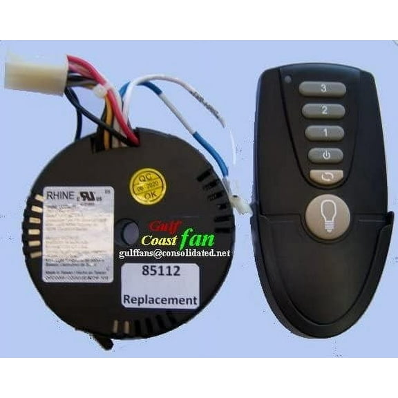 85112-04 Hunter Fan Ceiling Fan Replacement Remote and Receiver Set.