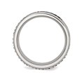 thumbnail image 5 of Mens Stainless Steel 8mm Grooved Stingray Inlay Wedding Band Ring, 5 of 5