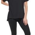 thumbnail image 3 of DKNY Women's Cotton Logo T-Shirt Black Size Medium, 3 of 3
