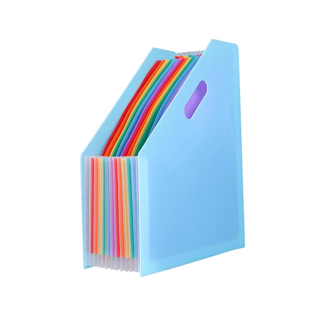 Organizador de archivos Cola 13 capas expandible azul
