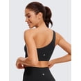 thumbnail image 2 of CRZ YOGA Butterluxe One Shoulder Sports Bras for Women One Strap Low Impact Workout Yoga Tops, 2 of 6