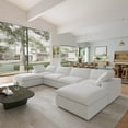 thumbnail image 3 of Sdorens Sectional Sofa,Free Convertible Modular Couch,U-Shaped Modern Linen Fabric Sofa for Living Room,Apartment and Small Space,4-Seat Sofa with Two Ottomans,White, 3 of 21