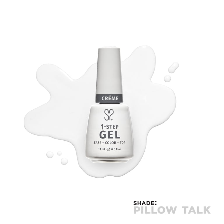 Salon Perfect Crème One Step Gel, Pillow Talk, White Nail Polish