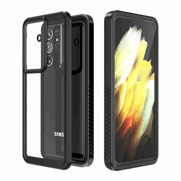 Dteck For Samsung Galaxy S21 Ultra Case Waterproof, Built-in Screen Protector Dustproof Shockproof 360 Full Body Protective IP68 Waterproof Daily-Use Case for Galaxy S21 Ultra(6.8 inch)