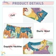 thumbnail image 4 of Dailycode Cotton Pajama Set Snug Fit Long Sleeve Top and Pants for 18M-8Y Colorful Happy Cats Faces, 4 of 7