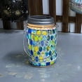 thumbnail image 1 of Luces solares de mosaico Jar Light Lámpara colgante Linternas colgantes impermeables Azul Cola Luces de mosaico, 1 of 8