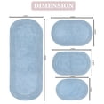 thumbnail image 3 of Home Weavers Double Ruffle Collection 100% Cotton Non-Slip Bathroom Rug Set Machine Washable Bathroom Rug, Bath Rug, Bathroom Rug, Runner, Blue Color 4 Piece Bath Carpet set, 3 of 9